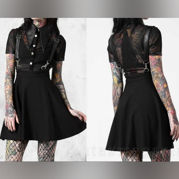 SOLD Cosmic Katy Suspender Dress Killstar - Picture 2 of 10